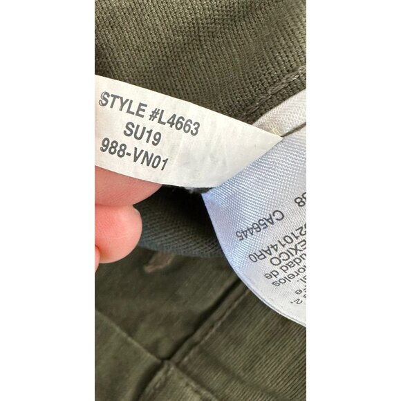 J Crew Point Sur High Waist Pants Size 28 Tall Olive Green Wide Leg - Picture 12 of 13
